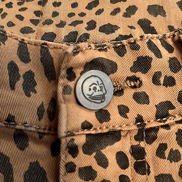 CHEAP MONDAY Second Skin High Rise Leopard Print Skinny Jeans // Size 25Wx32L - Picture 5 of 7